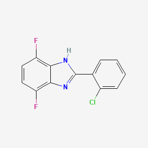 molecular formula C13H7ClF2N2 B13249605 2-(2-Chlorophenyl)-4,7-difluoro-1H-1,3-benzodiazole 