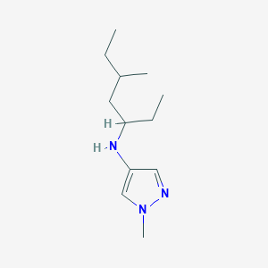 molecular formula C12H23N3 B13249621 1-Methyl-N-(5-methylheptan-3-yl)-1H-pyrazol-4-amine 