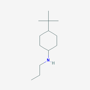 molecular formula C13H27N B13249677 4-tert-butyl-N-propylcyclohexan-1-amine 