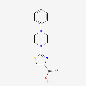 molecular formula C14H15N3O2S B1324968 2-(4-苯基哌嗪基)-1,3-噻唑-4-羧酸 CAS No. 952182-67-1