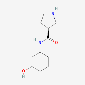 molecular formula C11H20N2O2 B13249684 (3S)-N-(3-Hydroxycyclohexyl)pyrrolidine-3-carboxamide 