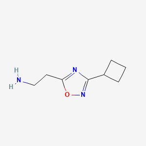 molecular formula C8H13N3O B13249692 2-(3-Cyclobutyl-1,2,4-oxadiazol-5-yl)ethan-1-amine 