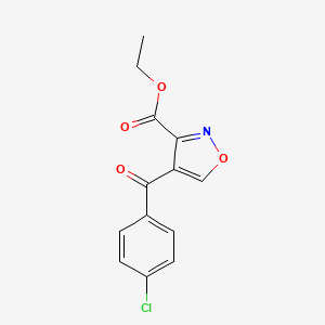 molecular formula C13H10ClNO4 B1324970 4-(4-氯苯甲酰)-3-异恶唑甲酸乙酯 CAS No. 952182-77-3