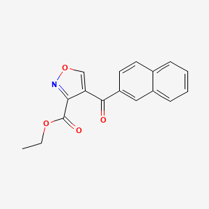 molecular formula C17H13NO4 B1324971 4-(2-萘甲酰基)-3-异恶唑羧酸乙酯 CAS No. 952182-79-5