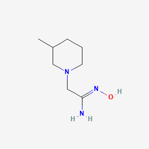 B1324972 1-(Hydroxyimino)-2-(3-methylpiperidyl)ethylamine CAS No. 952182-81-9