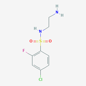 molecular formula C8H10ClFN2O2S B13249741 N-(2-Aminoethyl)-4-chloro-2-fluorobenzene-1-sulfonamide 