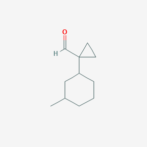 1-(3-Methylcyclohexyl)cyclopropane-1-carbaldehyde