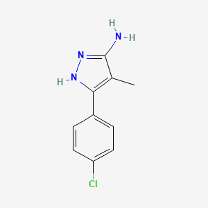 molecular formula C10H10ClN3 B1324978 3-(4-氯苯基)-4-甲基-1H-吡唑-5-胺 CAS No. 1093060-49-1