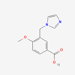 molecular formula C12H12N2O3 B1324981 3-(1H-imidazol-1-ylmethyl)-4-methoxybenzoic acid CAS No. 932848-47-0