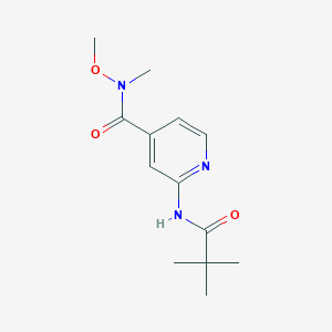 molecular formula C13H19N3O3 B1324983 2-(2,2-二甲基丙酰氨基)-N-甲氧基-N-甲基异烟酰胺 CAS No. 946681-81-8