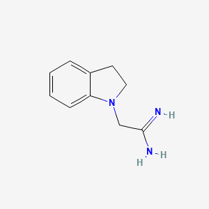 molecular formula C10H13N3 B13249831 2-(2,3-Dihydro-1H-indol-1-yl)ethanimidamide CAS No. 1016885-73-6