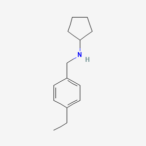 molecular formula C14H21N B13249843 N-[(4-ethylphenyl)methyl]cyclopentanamine 