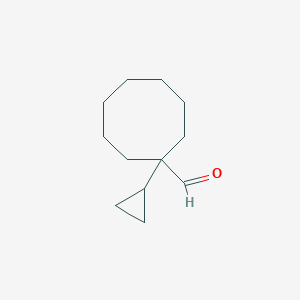 molecular formula C12H20O B13249850 1-Cyclopropylcyclooctane-1-carbaldehyde 