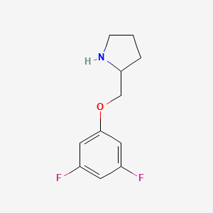 molecular formula C11H13F2NO B13249892 2-(3,5-Difluorophenoxymethyl)pyrrolidine 