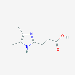 molecular formula C8H12N2O2 B13249897 3-(4,5-Dimethyl-1H-imidazol-2-YL)propanoic acid 