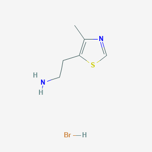 molecular formula C6H11BrN2S B13249941 2-(4-Methyl-1,3-thiazol-5-yl)ethan-1-amine hydrobromide 