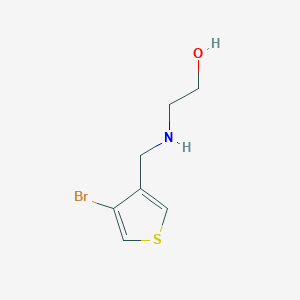 molecular formula C7H10BrNOS B13249946 2-{[(4-Bromothiophen-3-yl)methyl]amino}ethan-1-ol 