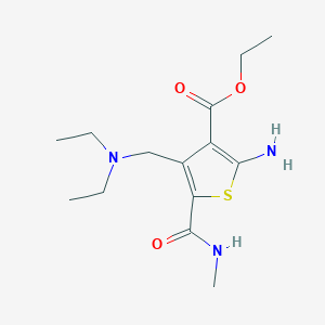 molecular formula C14H23N3O3S B13249950 Ethyl 2-amino-4-[(diethylamino)methyl]-5-(methylcarbamoyl)thiophene-3-carboxylate 