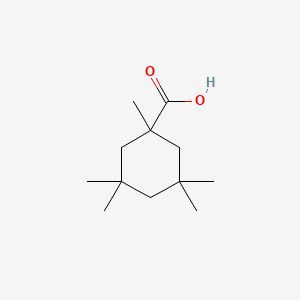 molecular formula C12H22O2 B13249982 1,3,3,5,5-Pentamethylcyclohexane-1-carboxylic acid 