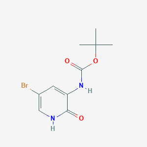 molecular formula C10H13BrN2O3 B13249996 tert-Butyl N-(5-bromo-2-oxo-1,2-dihydropyridin-3-yl)carbamate 