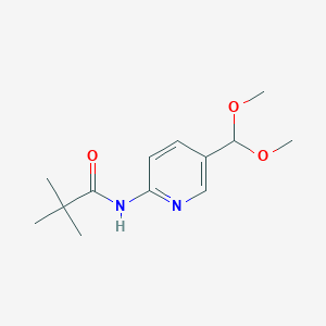 molecular formula C13H20N2O3 B1325001 N-(5-二甲氧甲基吡啶-2-基)-2,2-二甲基丙酰胺 CAS No. 898561-69-8