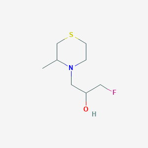 molecular formula C8H16FNOS B13250028 1-Fluoro-3-(3-methylthiomorpholin-4-yl)propan-2-ol 