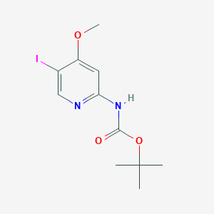 molecular formula C11H15IN2O3 B1325004 tert-Butyl 5-iodo-4-methoxypyridin-2-ylcarbamate CAS No. 944935-37-9