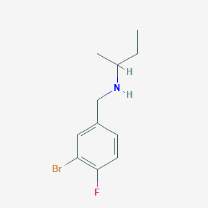 molecular formula C11H15BrFN B13250044 [(3-Bromo-4-fluorophenyl)methyl](butan-2-yl)amine 