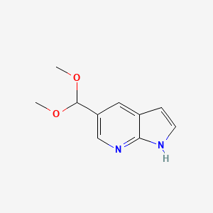 molecular formula C10H12N2O2 B1325006 5-二甲氧甲基-1H-吡咯并[2,3-b]吡啶 CAS No. 913983-17-2