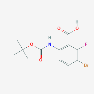 3-Bromo-6-{[(tert-butoxy)carbonyl]amino}-2-fluorobenzoic acid