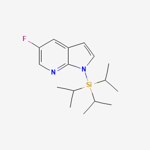 molecular formula C16H25FN2Si B1325009 5-Fluoro-1-triisopropylsilanyl-1H-pyrrolo[2,3-b]pyridine CAS No. 868387-37-5