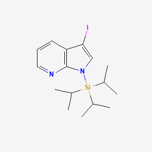 molecular formula C16H25IN2Si B1325010 3-Iodo-1-triisopropylsilanyl-1H-pyrrolo[2,3-B]pyridine CAS No. 913983-25-2
