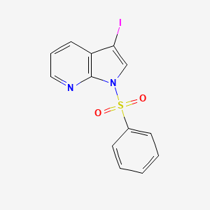molecular formula C13H9IN2O2S B1325011 1-苯磺酰基-3-碘-1H-吡咯并[2,3-b]吡啶 CAS No. 887115-53-9