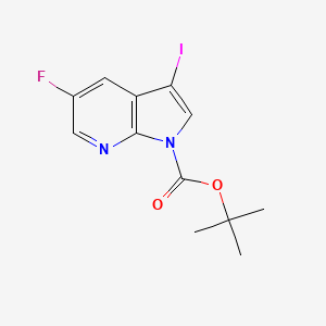 molecular formula C12H12FIN2O2 B1325013 5-Fluoro-3-iodo-pyrrolo[2,3-b]pyridine-1-carboxylic acid tert-butyl ester CAS No. 928653-78-5