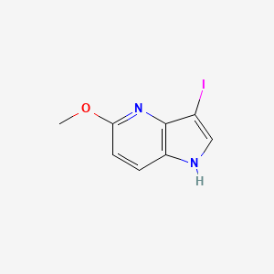 molecular formula C8H7IN2O B1325015 3-碘-5-甲氧基-1H-吡咯并[3,2-b]吡啶 CAS No. 913983-30-9