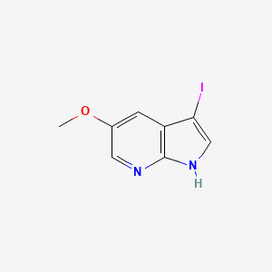 molecular formula C8H7IN2O B1325016 3-碘-5-甲氧基-1H-吡咯并[2,3-b]吡啶 CAS No. 913983-33-2