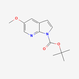 molecular formula C13H16N2O3 B1325017 5-Methoxy-pyrrolo[2,3-B]pyridine-1-carboxylic acid tert-butyl ester CAS No. 928653-83-2