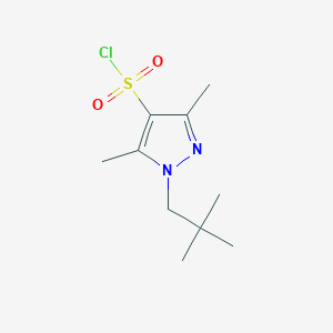 molecular formula C10H17ClN2O2S B13250183 3,5-Dimethyl-1-neopentyl-1h-pyrazole-4-sulfonyl chloride 