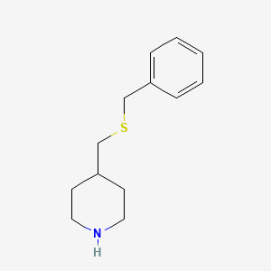 molecular formula C13H19NS B13250195 4-[(Benzylsulfanyl)methyl]piperidine 