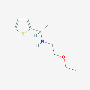 molecular formula C10H17NOS B13250202 (2-Ethoxyethyl)[1-(thiophen-2-yl)ethyl]amine 