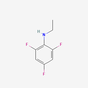 molecular formula C8H8F3N B13250213 N-ethyl-2,4,6-trifluoroaniline 