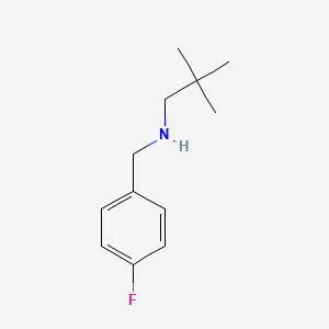 molecular formula C12H18FN B13250231 (2,2-Dimethylpropyl)[(4-fluorophenyl)methyl]amine 