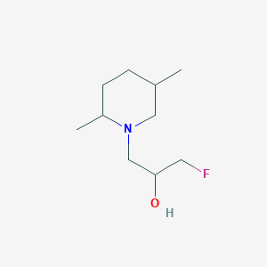 molecular formula C10H20FNO B13250234 1-(2,5-Dimethylpiperidin-1-yl)-3-fluoropropan-2-ol 