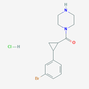 1-([2-(3-Bromophenyl)cyclopropyl]carbonyl)piperazinehydrochloride