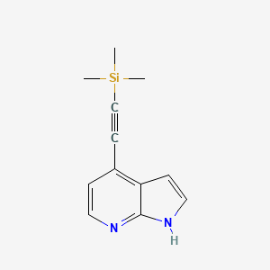 molecular formula C12H14N2Si B1325026 4-((三甲基甲硅烷基)乙炔基)-1H-吡咯并[2,3-b]吡啶 CAS No. 1015609-91-2