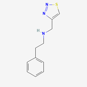 molecular formula C11H13N3S B13250269 (2-Phenylethyl)(1,2,3-thiadiazol-4-ylmethyl)amine 