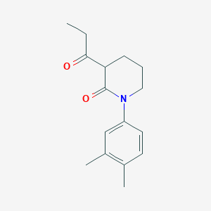 1-(3,4-Dimethylphenyl)-3-propanoylpiperidin-2-one