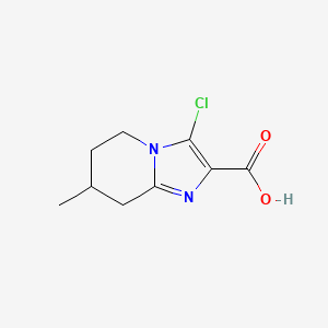 3-chloro-7-methyl-5H,6H,7H,8H-imidazo[1,2-a]pyridine-2-carboxylic acid