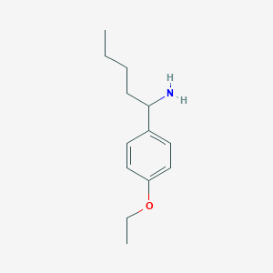 molecular formula C13H21NO B13250351 1-(4-Ethoxyphenyl)pentan-1-amine 