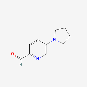 molecular formula C10H12N2O B1325036 5-(Pyrrolidin-1-yl)picolinaldehyde CAS No. 892501-98-3